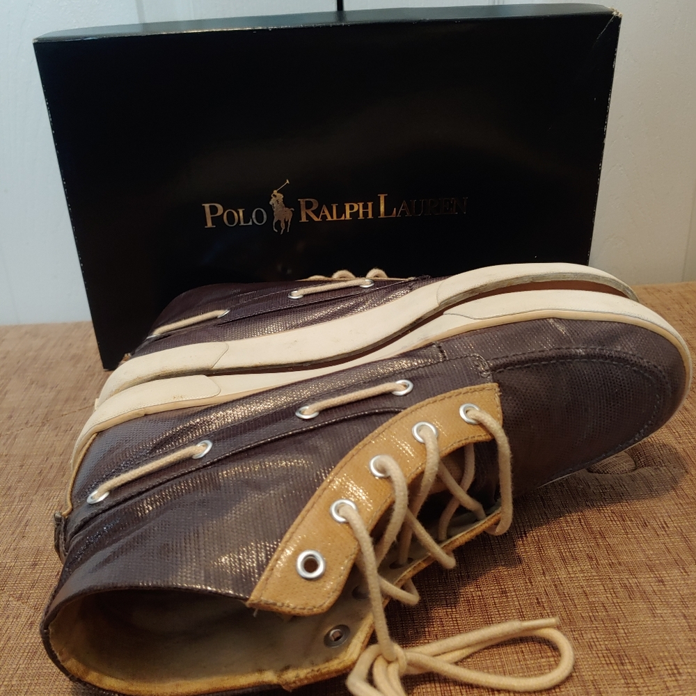 Polo Ralph Lauren Lander Chukka Coated Boat Shoes - Picture 8 of 11